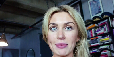 Mature lesbian Nina Hartley behind the scenes tour with her sexy friends