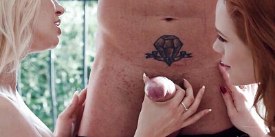 Cool Ella and Amber's oral xxx