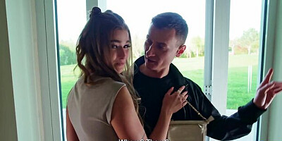 Cutesy Olivia's big white dick action