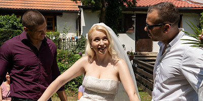 Vera Jarw goes full on cock right on her wedding day