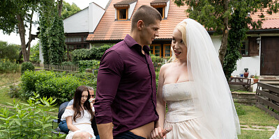 Vera Jarw goes full on cock right on her wedding day