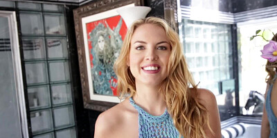 Curvy blonde babe needs a large dick in her delicious vagina