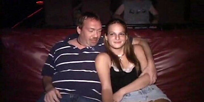 Horny Teenager Fucks in Gangbang Porno Theater