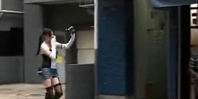 Japanese teen puts magic wand in public