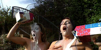 Milk Enema Lesbian play Mischa Brooks, Sheena Shaw