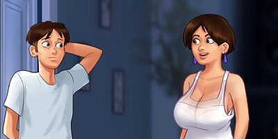 Summertime Saga #98 - He Got CAUGHT Fucking Landlady's MILF friend