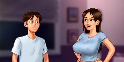 Summertime Saga #102 - Sexy MILF with big Boobs Blowjob