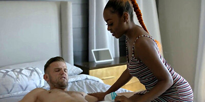 Destiny Mira looks hot and gets ready to be fed cum