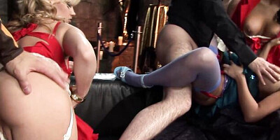 Glamorous chickfriend at group dirt