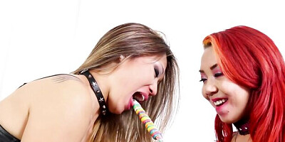 Graceful baby's anal toying sex