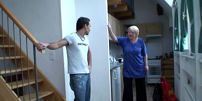 Old blondie is going to fuck silly with a horny dude