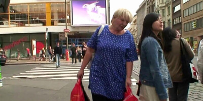 Granny with big boobs is happy to take a younger cock