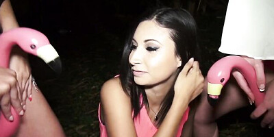 Good orgy sex session with hot chicks Jade Jantzen and Farrah Flower