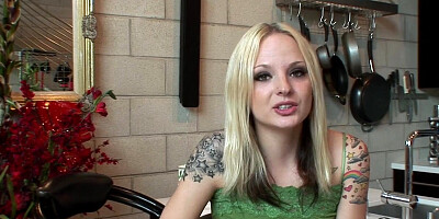Slim and tattooed blonde babe gets fucked hard by a BBC