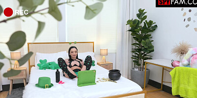 Stepbrother Catches Selina Imai Playing With Her Pussy For Her Fans