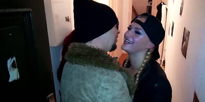 Man likes the way German chick takes clothes down for banging