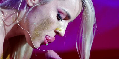 Italian sequin lover welcomes the hard dick in tight shaved pussy