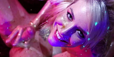 Italian sequin lover welcomes the hard dick in tight shaved pussy