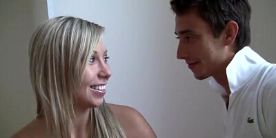 Stunning blonde girl has sex at "casting"