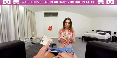 Skinny babysitter fucked on the bed