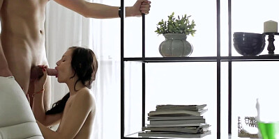 Naughty female invites hot guy home being in urgent need of dick