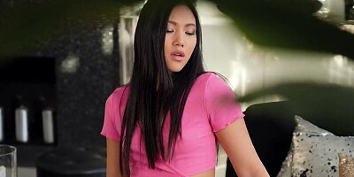 Asian girl with a tight body is going to take it up the asss