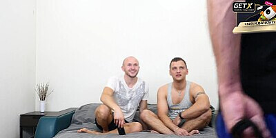 Three guys fucked two Sexwife beauties and had an orgy