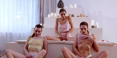 Mary Popiense has a threesome with her hot friends