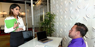 Personal assistant Sophia Leone is here to serve her boss