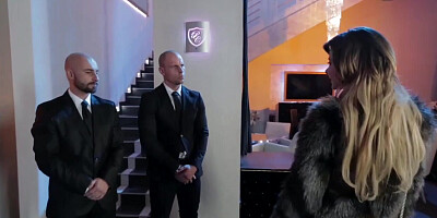 Mighty cocks give hardcore DP to blonde belle