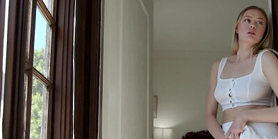 After shower Latin man drills pink pussy of horny stepdaughter
