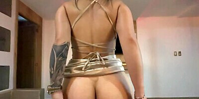 Beautiful stepmother in a rich dress is fucked by her stepson in exchange for money