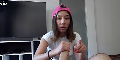 My stepsister thinks a spider bit my cock and sucks out the venom to save my life