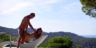 ULTRAFILMS Cute and horny girl Ulia getting fucked in the ass outdoors