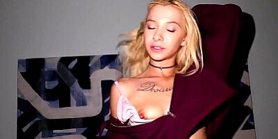 BAEB Petite Blonde Kenzie Reeves Stretched Out With Leaking Creampie