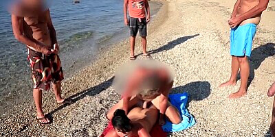 OMG! Public! Asshole filled with cum and body completely covered in cum!