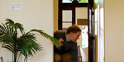 MOMMY'S BOY - Perv Residential Security Guard Is Caught Watching MILF Lauren Phillips Masturbating