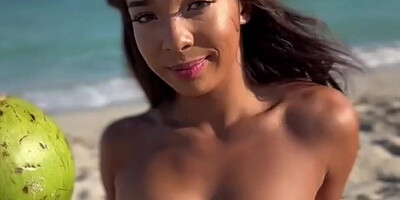 Coconuts And Cruising With Brunette Gal Malina Melendez