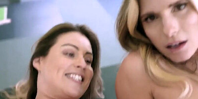 Busty MILFs Have Threesome after Workout (Cory Chase, Luke Longly, Coco Vandi)