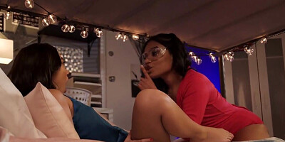 Asian girl cannot wait to get a faceful of white MILF ass