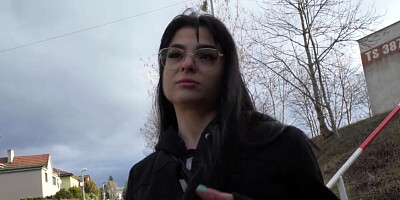 Streetwalker with a pretty face gets rammed in POV to orgasms