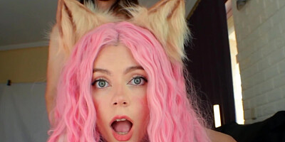 Cute webcam girl Rainy Storm is butt-fucked in POV-style scene