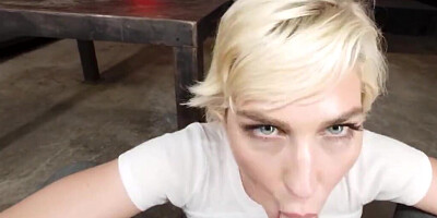 Horny blonde copulates with guy after taking a pill