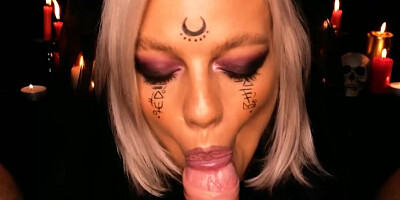 Anal fucking for a blonde witch with a tanned body