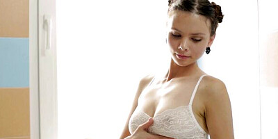 Solo female action with lustful beauty from Stunning 18