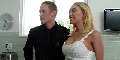 Married MILF Kagney Linn Karter Invites a Couple to a Swinger Party