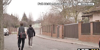 Fantastic Alex Romero and Victoria Nova at pantyhose movie