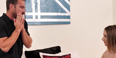 Naughty America Macy Meadows seduces roommate's step dad