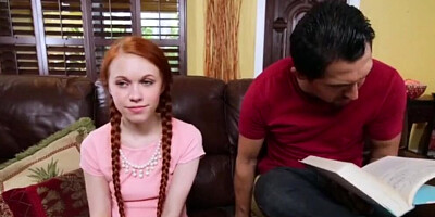 Petite Redhead Teen Gets Stuck In Toilet & Fucked By Friend’s Step Dad