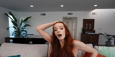 Gorgeous redhead rides and fucks her roomie's boyfriend